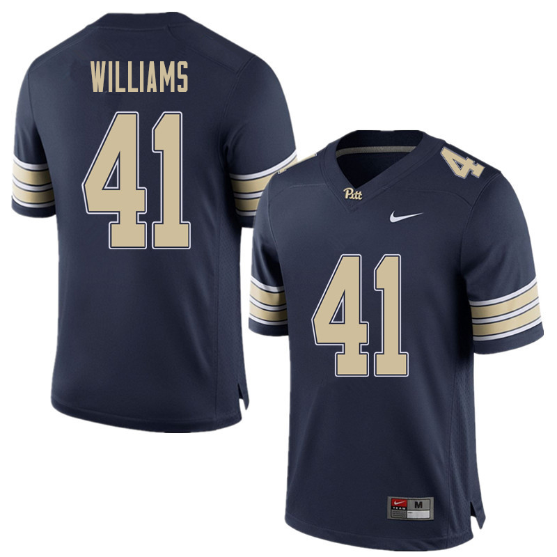 Men #41 Jalen Williams Pittsburgh Panthers College Football Jerseys Sale-Home Blue